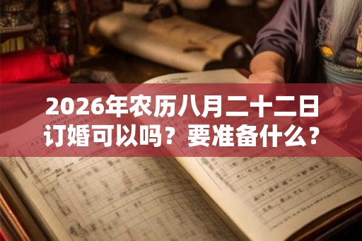 2026年农历八月二十二日订婚可以吗？要准备什么？