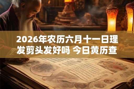 2026年农历六月十一日理发剪头发好吗 今日黄历查询