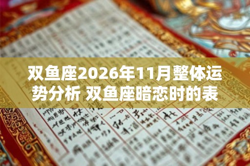 双鱼座2026年11月整体运势分析 双鱼座暗恋时的表现