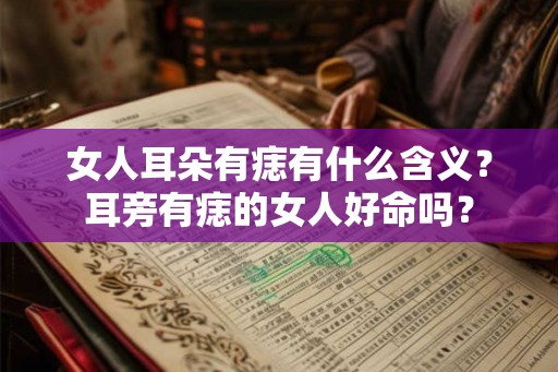 女人耳朵有痣有什么含义？耳旁有痣的女人好命吗？