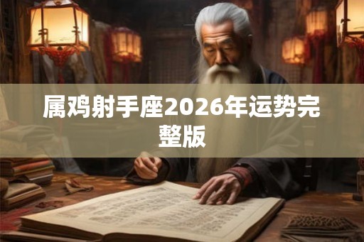 属鸡射手座2026年运势完整版 属鸡射手座2026年运势完整版