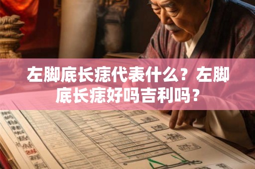 左脚底长痣代表什么？左脚底长痣好吗吉利吗？
