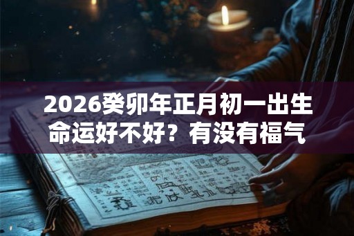 2026癸卯年正月初一出生命运好不好？有没有福气