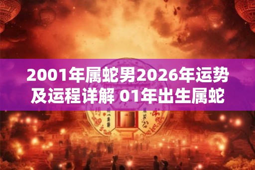 2001年属蛇男2026年运势及运程详解 01年出生属蛇人2026全年每月运势男性
