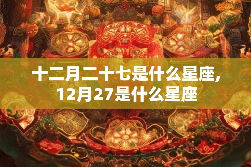 十二月二十七是什么星座,12月27是什么星座
