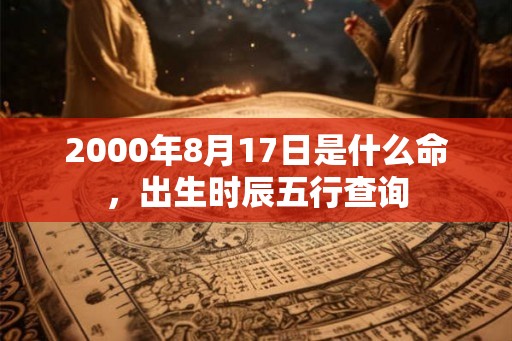 2000年8月17日是什么命，出生时辰五行查询