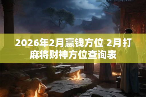 2026年2月赢钱方位 2月打麻将财神方位查询表