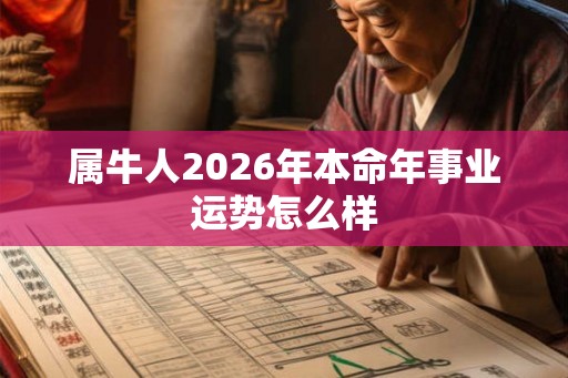 属牛人2026年本命年事业运势怎么样
