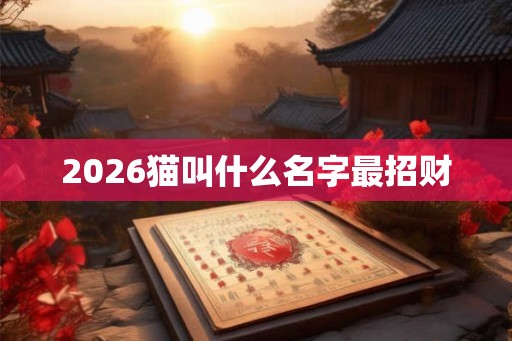 2026猫叫什么名字最招财