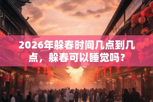 2026年躲春时间几点到几点,躲春可以睡觉吗? 2026年躲春时间几点到几点,躲春可以睡觉吗?