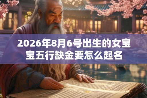 2026年8月6号出生的女宝宝五行缺金要怎么起名