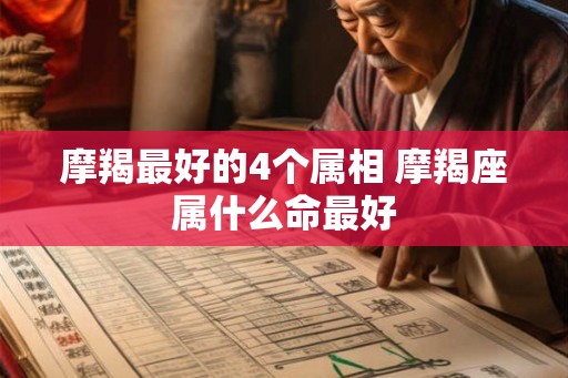 摩羯最好的4个属相 摩羯座属什么命最好