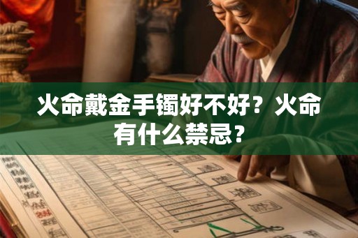 火命戴金手镯好不好？火命有什么禁忌？
