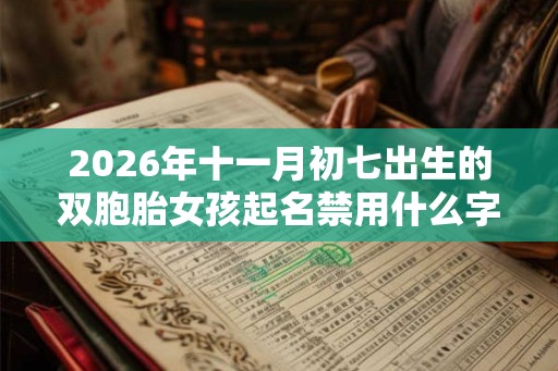 2026年十一月初七出生的双胞胎女孩起名禁用什么字，五行属什么