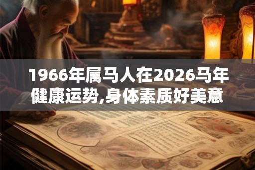 1966年属马人在2026马年健康运势,身体素质好美意延年