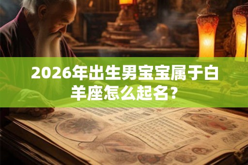 2026年出生男宝宝属于白羊座怎么起名？