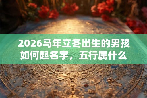 2026马年立冬出生的男孩如何起名字，五行属什么