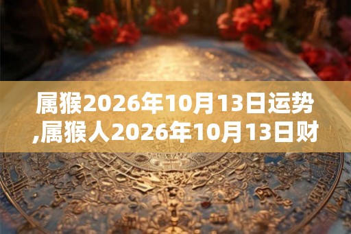 属猴2026年10月13日运势,属猴人2026年10月13日财运,生肖猴2026年10月13日运势