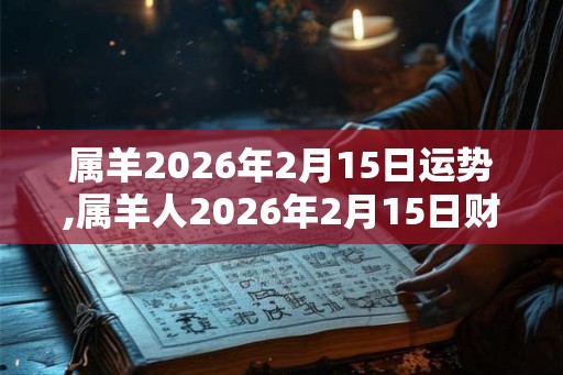 属羊2026年2月15日运势,属羊人2026年2月15日财运,生肖羊2026年2月15日运势