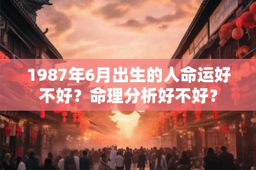 1987年6月出生的人命运好不好？命理分析好不好？