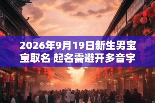 2026年9月19日新生男宝宝取名 起名需避开多音字