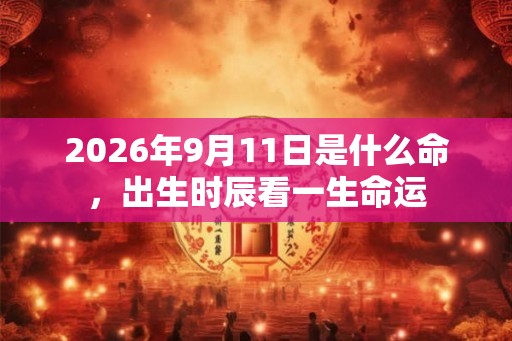 2026年9月11日是什么命，出生时辰看一生命运