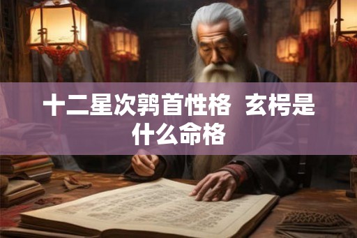 十二星次鹑首性格  玄枵是什么命格