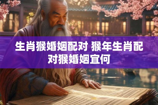 生肖猴婚姻配对 猴年生肖配对猴婚姻宜何