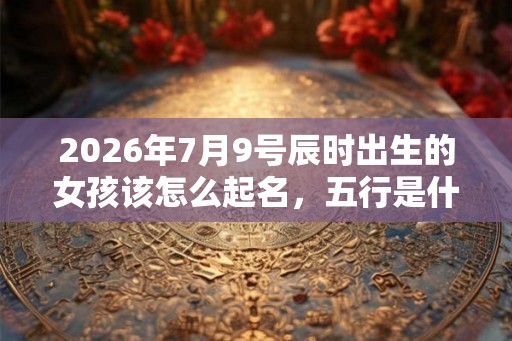 2026年7月9号辰时出生的女孩该怎么起名，五行是什么？