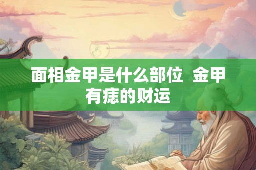 面相金甲是什么部位  金甲有痣的财运