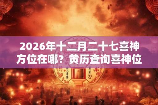 2026年十二月二十七喜神方位在哪？黄历查询喜神位置