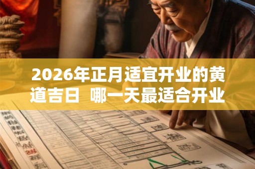 2026年正月适宜开业的黄道吉日  哪一天最适合开业