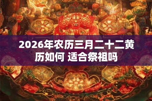2026年农历三月二十二黄历如何 适合祭祖吗