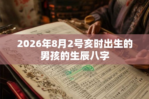 2026年8月2号亥时出生的男孩的生辰八字