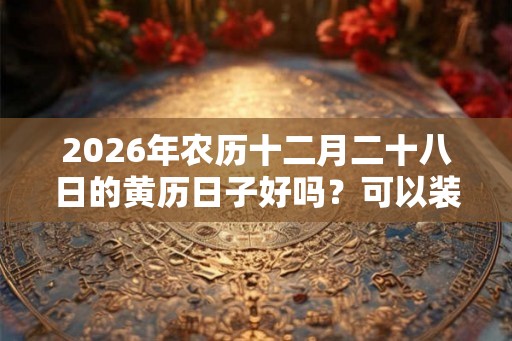 2026年农历十二月二十八日的黄历日子好吗？可以装修或动土吗？