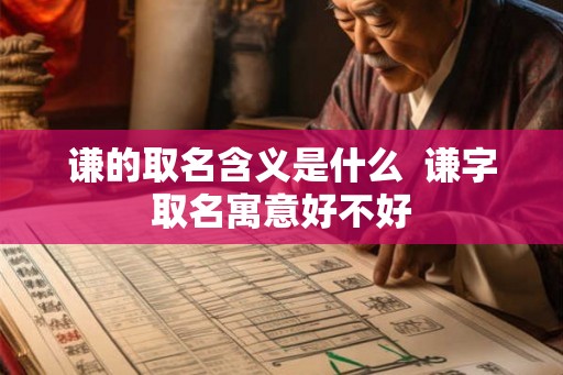 谦的取名含义是什么 谦字取名寓意好不好 谦的取名含义是什么 谦字取名寓意好不好