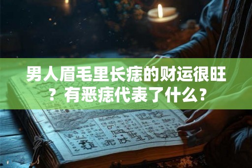 男人眉毛里长痣的财运很旺？有恶痣代表了什么？