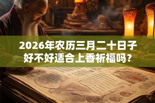 2026年农历三月二十日子好不好适合上香祈福吗？