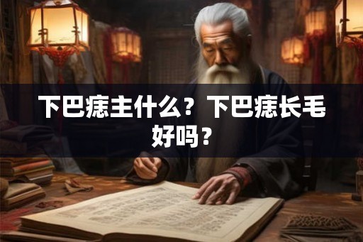 下巴痣主什么？下巴痣长毛好吗？