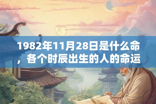 1982年11月28日是什么命，各个时辰出生的人的命运