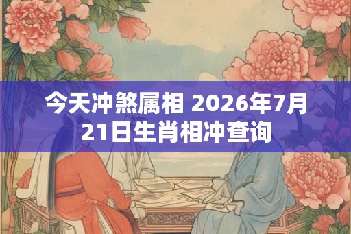 今天冲煞属相 2026年7月21日生肖相冲查询