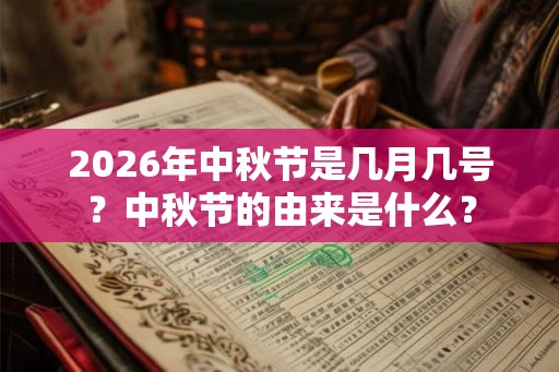2026年中秋节是几月几号？中秋节的由来是什么？