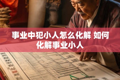 事业中犯小人怎么化解 如何化解事业小人