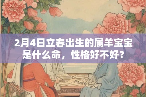 2月4日立春出生的属羊宝宝是什么命，性格好不好？