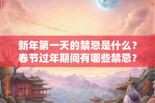 新年第一天的禁忌是什么？春节过年期间有哪些禁忌？
