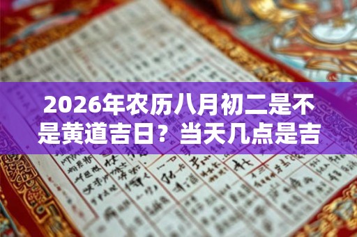2026年农历八月初二是不是黄道吉日？当天几点是吉时？