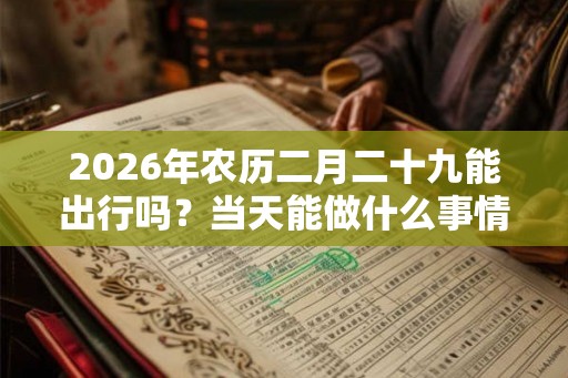 2026年农历二月二十九能出行吗？当天能做什么事情？