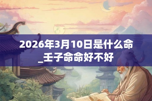 2026年3月10日是什么命_壬子命命好不好 2026年3月10日是什么命_壬子命命好不好