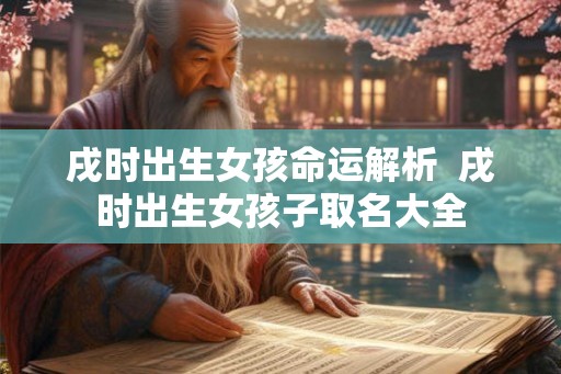 戌时出生女孩命运解析  戌时出生女孩子取名大全