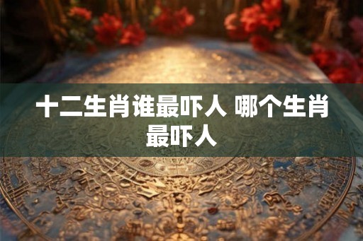 十二生肖谁最吓人 哪个生肖最吓人